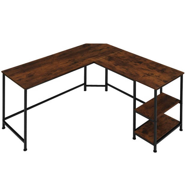 tectake - Bureau Hamilton industrial dark - hoekbureau - 404231