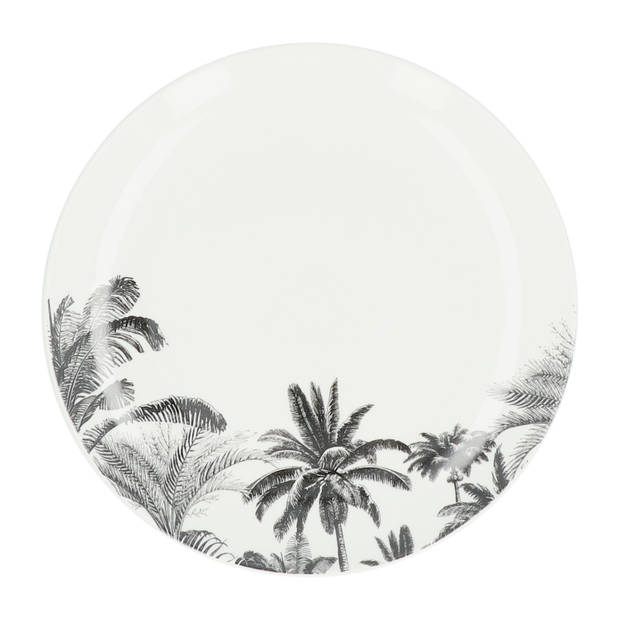 6-persoons Dinerborden set Porselein Bota 26 cm - Wit/Zwart