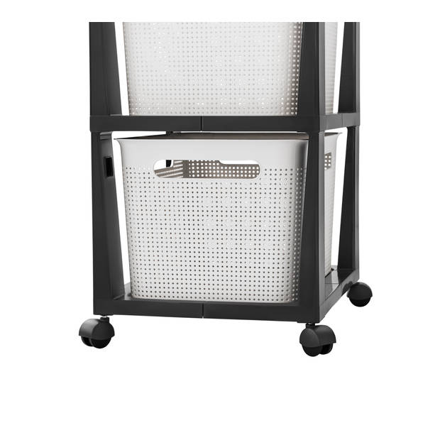 Rotho Tower 3 x 16 l BRISEN met wieltjes wit