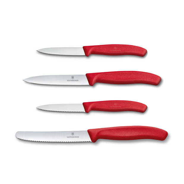 Victorinox Swiss Classic Keukenset - 4-delig - Rood - RVS