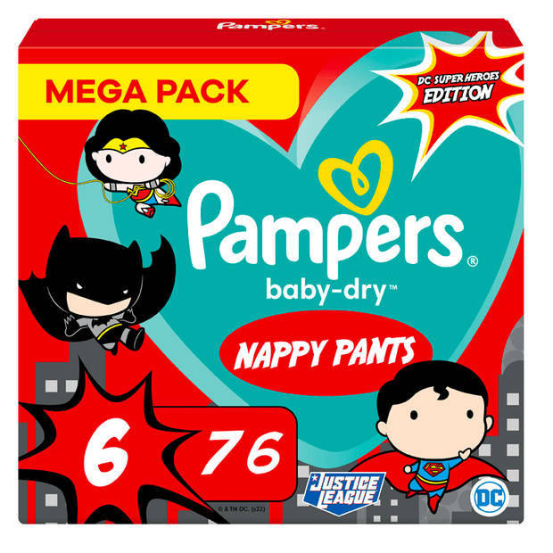 Pampers - Baby Dry Pants - Maat 6 - Mega Pack - 76 luierbroekjes