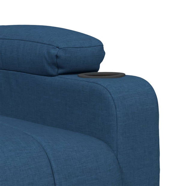 vidaXL Fauteuil elektrisch verstelbaar stof blauw