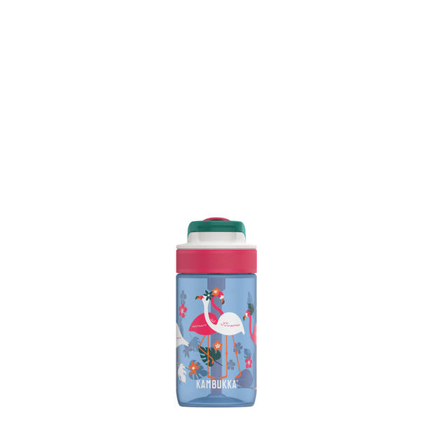 Schoolbeker/drinkbeker - 400 ml - Lekvrij - Schokbestendig - Kambukka drinkflessen - Lagoon Blue Flamingo