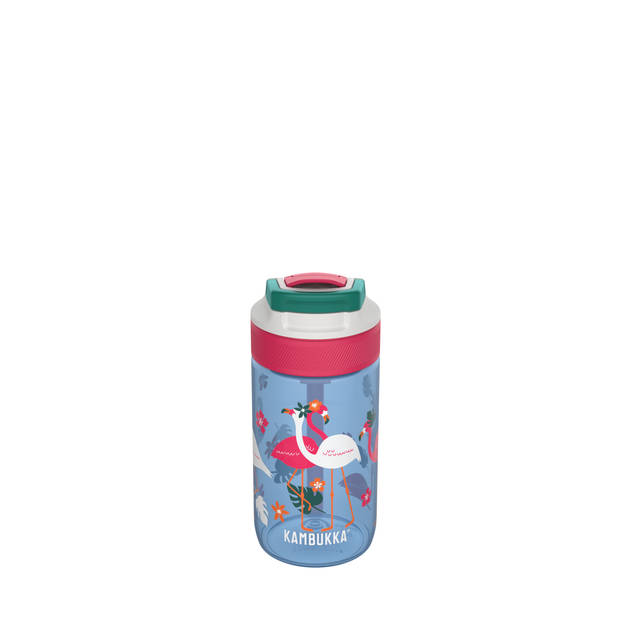 Schoolbeker/drinkbeker - 400 ml - Lekvrij - Schokbestendig - Kambukka drinkflessen - Lagoon Blue Flamingo