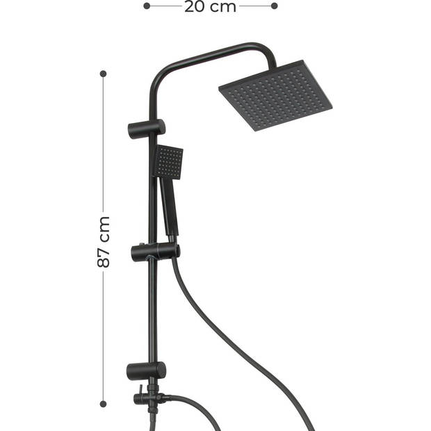 Niceey Regendoucheset - Verstelbaar - Mat Zwart
