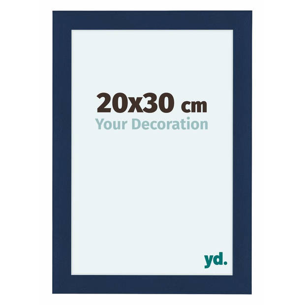 Fotolijst 20x30cm Donkerblauw Geveegd MDF Como