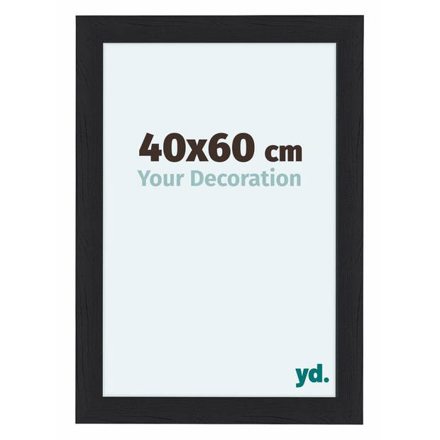 Fotolijst 40x60cm Zwart Houtnerf MDF Como