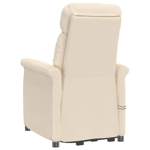 vidaXL Massagestoel elektrisch microvezelstof beige