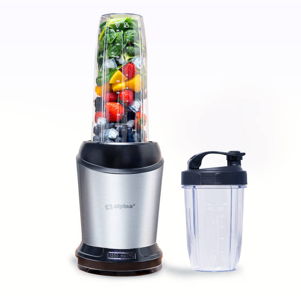 alpina Smoothie Maker - Blender To Go 500ml tot 1L - 1200W - RVS