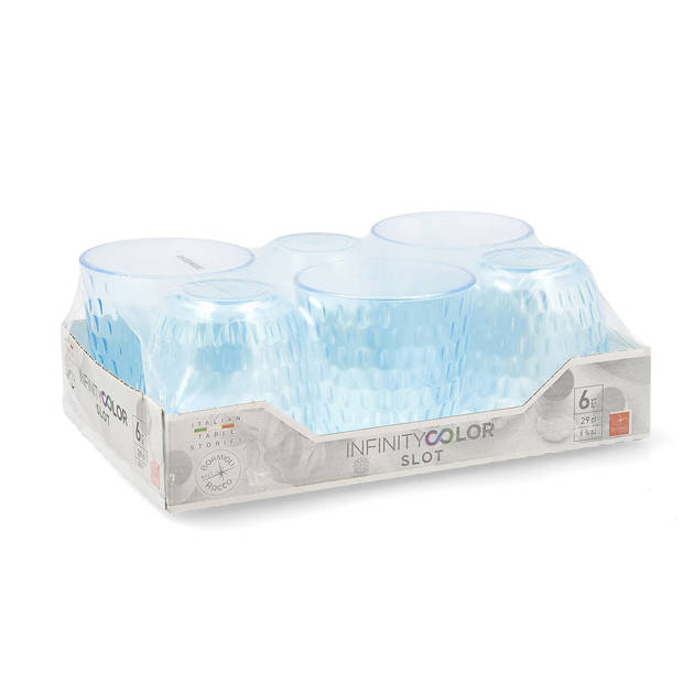 Bormioli Rocco Glazen Slot Blauw 290 ml - 6 stuks