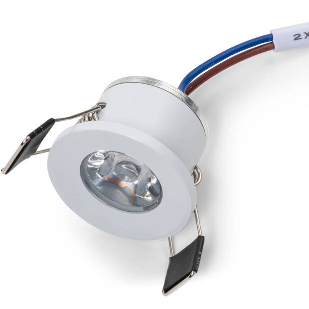 LED Veranda Spot Verlichting - Velvalux - 1W - Natuurlijk Wit 4000K - Inbouw - Rond - Mat Wit - Aluminium - Ø31mm