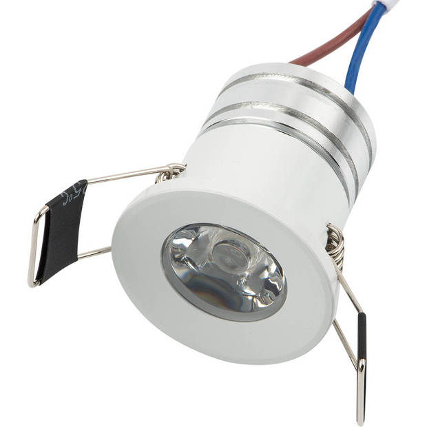 LED Veranda Spot Verlichting - Velvalux - 3W - Natuurlijk Wit 4000K - Inbouw - Dimbaar - Rond - Mat Wit - Aluminium -