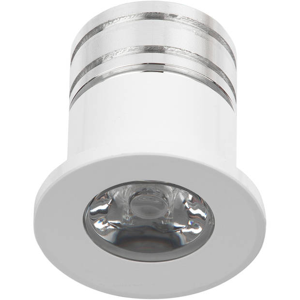 LED Veranda Spot Verlichting - Velvalux - 3W - Warm Wit 3000K - Inbouw - Rond - Mat Wit - Aluminium - Ø31mm