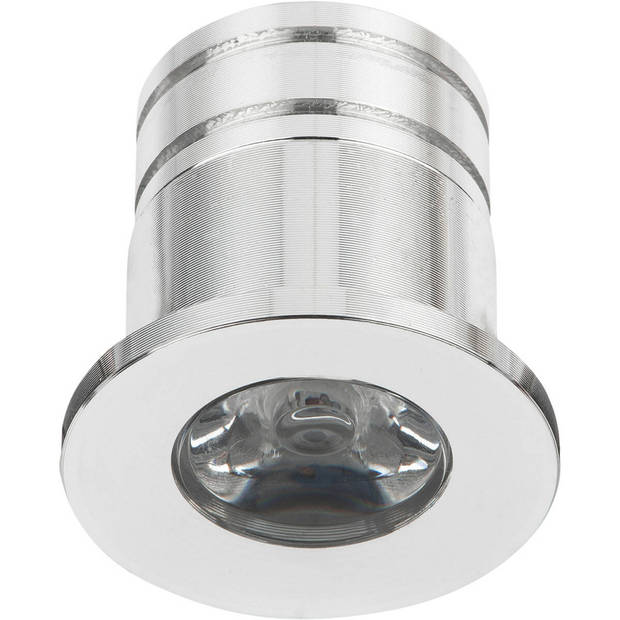 LED Veranda Spot Verlichting 6 Pack - Velvalux - 3W - Warm Wit 3000K - Inbouw - Rond - Mat Zilver - Aluminium - Ø31mm