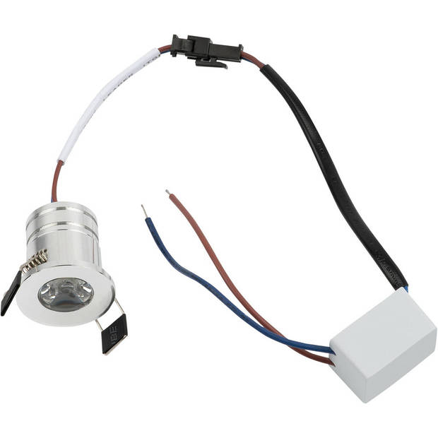 LED Veranda Spot Verlichting 6 Pack - Velvalux - 3W - Natuurlijk Wit 4000K - Inbouw - Rond - Mat Zilver - Aluminium -