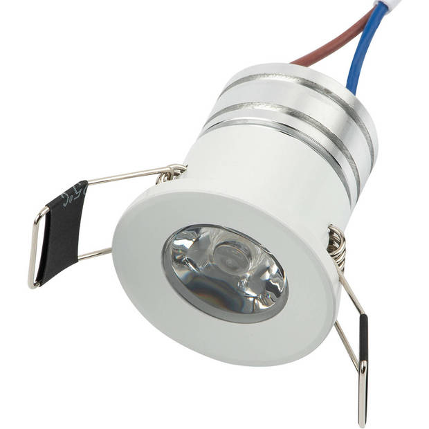 LED Veranda Spot Verlichting 6 Pack - Velvalux - 3W - Natuurlijk Wit 4000K - Inbouw - Rond - Mat Wit - Aluminium - Ø31mm