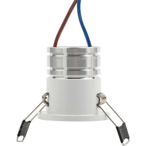 LED Veranda Spot Verlichting 6 Pack - Velvalux - 3W - Natuurlijk Wit 4000K - Inbouw - Rond - Mat Wit - Aluminium - Ø31mm