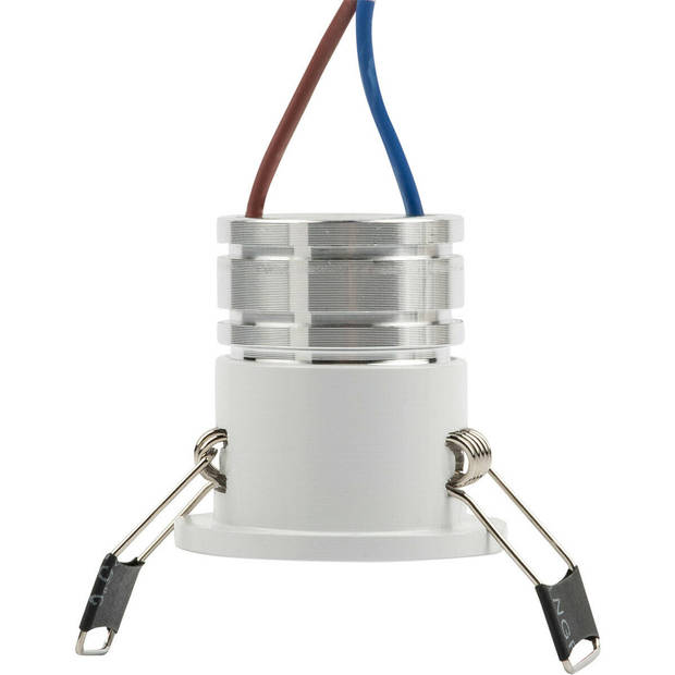 LED Veranda Spot Verlichting 6 Pack - Velvalux - 3W - Natuurlijk Wit 4000K - Inbouw - Dimbaar - Rond - Mat Wit -