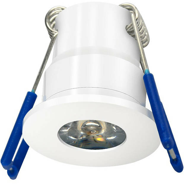 LED Veranda Spot - Velvalux - 3W - Warm Wit 3000K - Dimbaar - Waterdicht IP65 - Inbouw - Rond - Mat Wit - Aluminium -