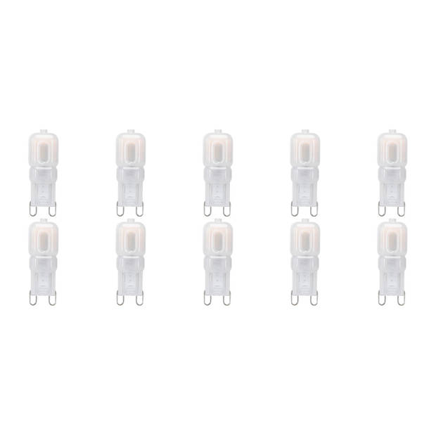 LED Lamp 10 Pack - Velvalux - G9 Fitting - Dimbaar - 3W - Helder/Koud Wit 6000K - Melkwit Vervangt 32W