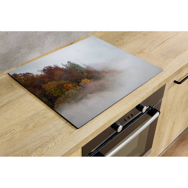 Inductiebeschermer - Foggy Trees - 77x51 cm