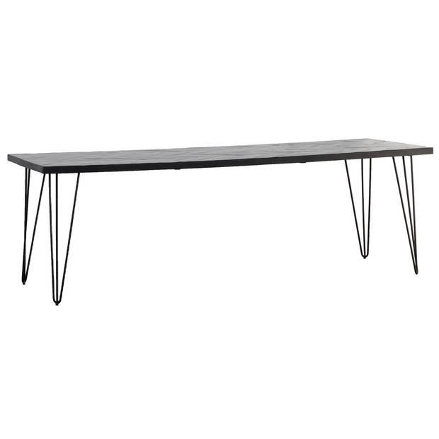 Giga Meubel - Eettafel - Visgraat - Zwart - 200cm - Tafel Max