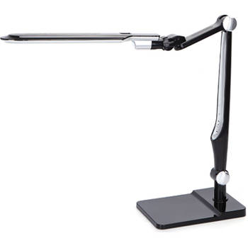 LED Bureaulamp - Aigi Marina - 9W - Aanpasbare Kleur - Dimbaar - Mat Zwart