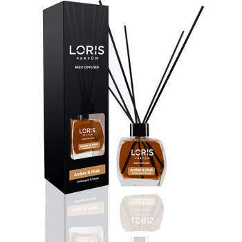 LORIS - Parfum - Geurstokjes - Huisgeur - Huisparfum - Amber & Misk - 120ml