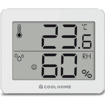 CoolHome HM2101 Hygrometer- Thermometer - Wit