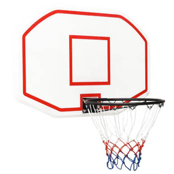 vidaXL Basketbalbord 109x71x3 cm polyetheen wit