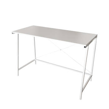 Bureau Stoer - laptoptafel - computertafel - industrieel - wit