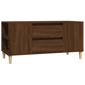 vidaXL Tv-meubel 102x44,5x50 cm bewerkt hout bruin eikenkleur