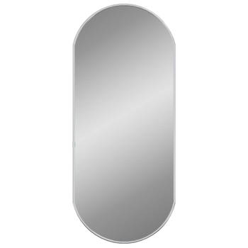 vidaXL Wandspiegel 70x30 cm ovaal zilverkleurig