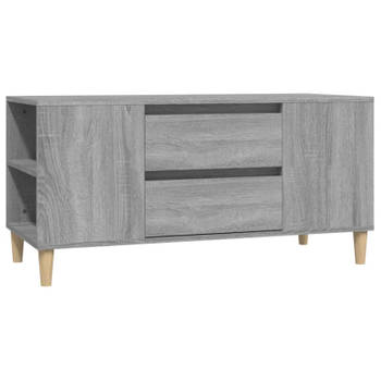 vidaXL Tv-meubel 102x44,5x50 cm bewerkt hout grijs sonoma eikenkleurig