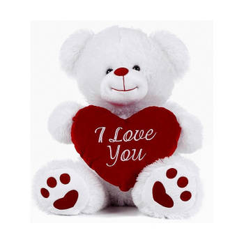 Pluche knuffel Valentijn I Love You beertje 27 cm - Knuffelberen