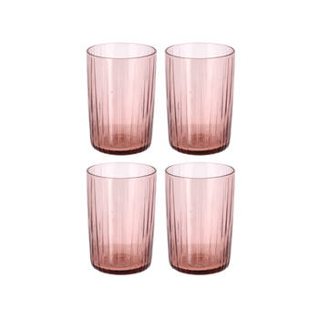 Bitz Waterglas Kusintha - Roze - 280 ml - 4 stuks