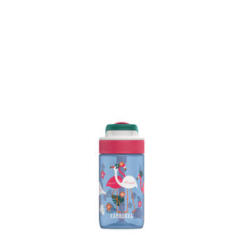 Schoolbeker/drinkbeker - 400 ml - Lekvrij - Schokbestendig - Kambukka drinkflessen - Lagoon Blue Flamingo