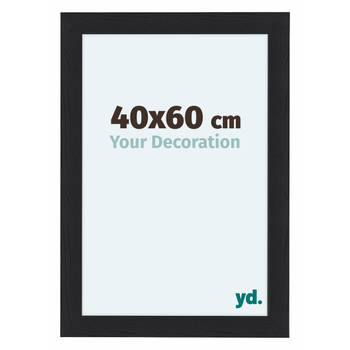 Fotolijst 40x60cm Zwart Houtnerf MDF Como