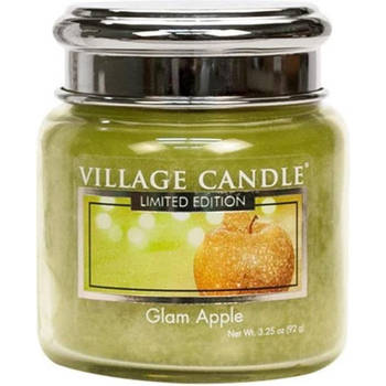 Village Candle Kaars Glam Apple 6,5 X 7 cm Wax Lichtgroen