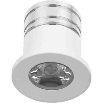 LED Veranda Spot Verlichting - Velvalux - 3W - Natuurlijk Wit 4000K - Inbouw - Dimbaar - Rond - Mat Wit - Aluminium -