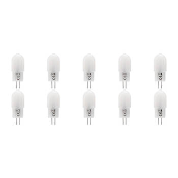 LED Lamp 10 Pack - Velvalux - G4 Fitting - Dimbaar - 2W - Warm Wit 3000K - Melkwit - 12V Steeklamp Vervangt 20W