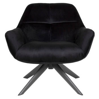 Giga Meubel - Fauteuil Velvet - Zwart - Fauteuil Shannon