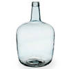 Bloemenvaas - flessen model - glas - blauw transparant - 22 x 39 cm - Vazen