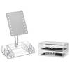 Make-up organizer set vakjes en lades 19 x 9 cm en een LED spiegel - Make-up spiegeltjes