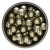 Kerstballen set van glas 36x stuks graniet groen 6 cm - Kerstbal