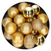Kunststof kerstballen 20x stuks goud mix 6 cm - Kerstbal