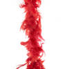 Carnaval verkleed veren Boa - kleur rood - 2 meter - Verkleed boa