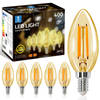 Aigostar 10ZBR - LED Filament - C35 - E14 fitting - Ø 3,5 cm - Niet dimbaar - 6 Stuks - 4 Watt - 2200K