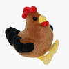 Pluche knuffel dieren Kip - kip/haan vogel- 15 cm - multi kleuren - Vogel knuffels