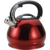 Kinghoff 1212 - fluitketel - 3.4 liter - rood - Glans